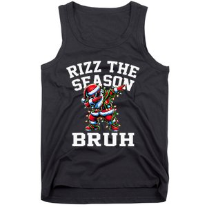 Funny Christmas Santa Xmas Rizz The Season Bruh Tank Top