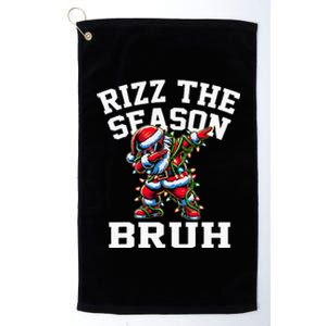 Funny Christmas Santa Xmas Rizz The Season Bruh Platinum Collection Golf Towel