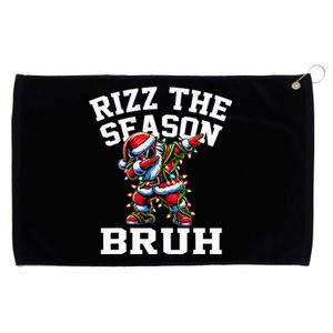 Funny Christmas Santa Xmas Rizz The Season Bruh Grommeted Golf Towel