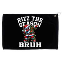 Funny Christmas Santa Xmas Rizz The Season Bruh Grommeted Golf Towel