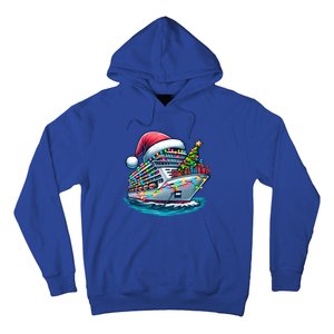 Funny Cruise Ship Santa Christmas Tree Lights Gift Hoodie