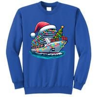 Funny Cruise Ship Santa Christmas Tree Lights Gift Sweatshirt