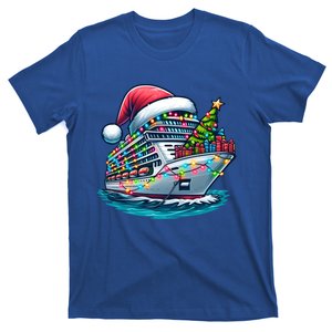 Funny Cruise Ship Santa Christmas Tree Lights Gift T-Shirt