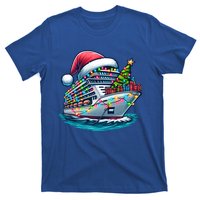 Funny Cruise Ship Santa Christmas Tree Lights Gift T-Shirt