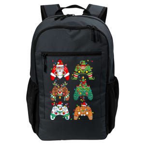 Funny Christmas Santa Elf Lights Gaming Controllers Xmas Gift Daily Commute Backpack