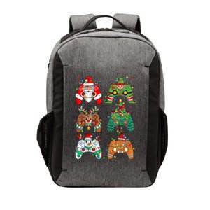 Funny Christmas Santa Elf Lights Gaming Controllers Xmas Gift Vector Backpack