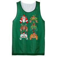 Funny Christmas Santa Elf Lights Gaming Controllers Xmas Gift Mesh Reversible Basketball Jersey Tank