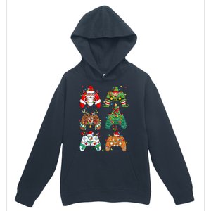 Funny Christmas Santa Elf Lights Gaming Controllers Xmas Gift Urban Pullover Hoodie