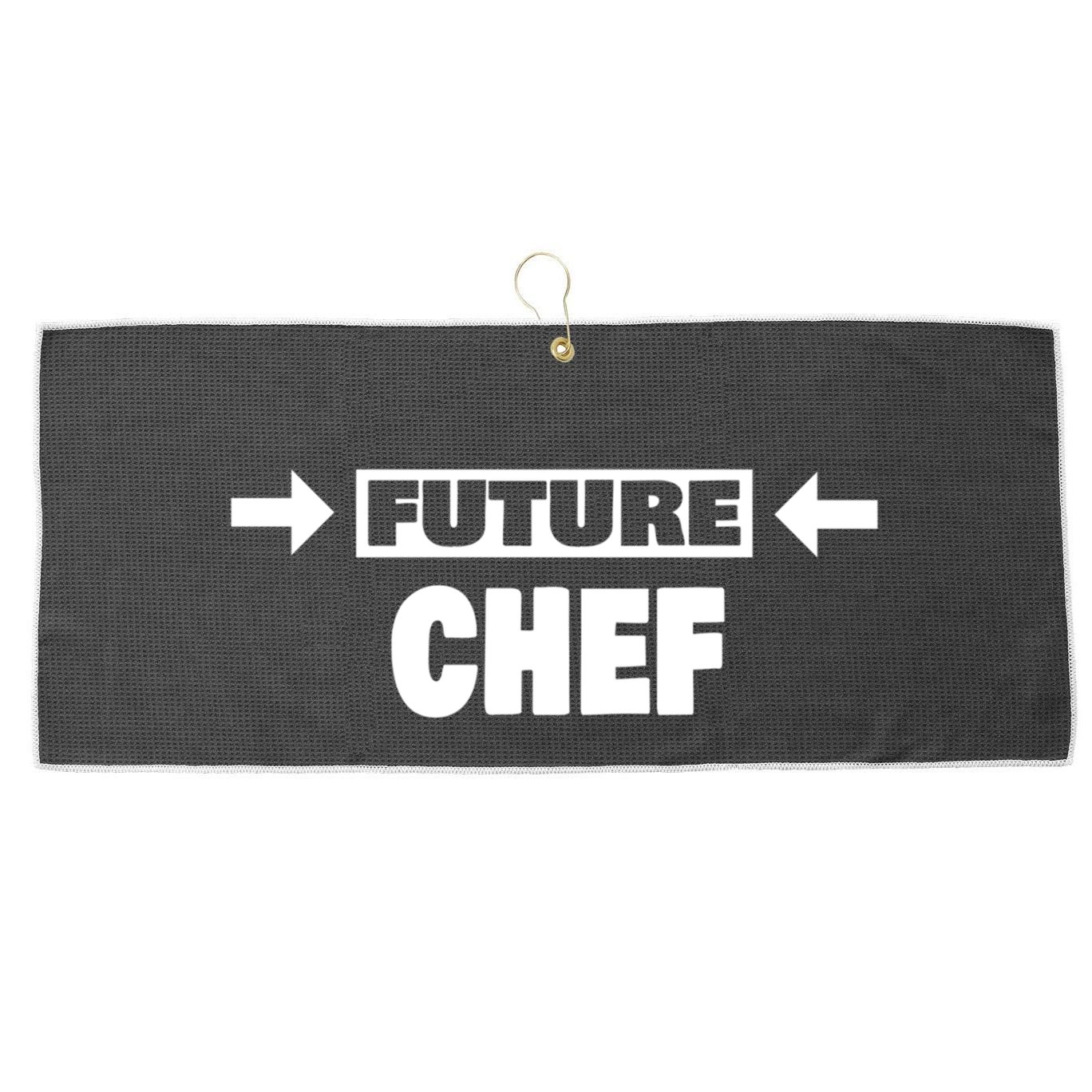 Future Chef Saying Funny Chef Meaningful Gift Large Microfiber Waffle Golf Towel