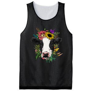 Floral Cow Spring Nature Lovers animal Mesh Reversible Basketball Jersey Tank