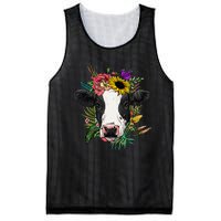 Floral Cow Spring Nature Lovers animal Mesh Reversible Basketball Jersey Tank