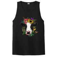 Floral Cow Spring Nature Lovers animal PosiCharge Competitor Tank