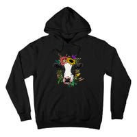 Floral Cow Spring Nature Lovers animal Tall Hoodie