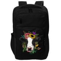 Floral Cow Spring Nature Lovers Impact Tech Backpack