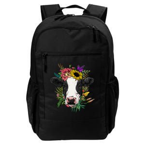 Floral Cow Spring Nature Lovers Daily Commute Backpack