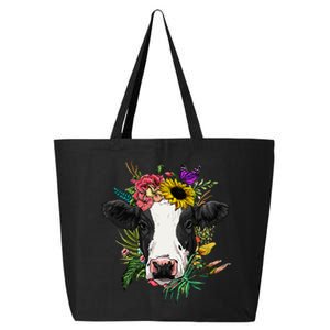 Floral Cow Spring Nature Lovers 25L Jumbo Tote