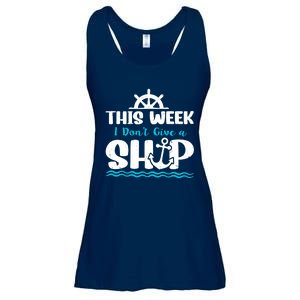 Funny Cruise Ship Quote This Week I Don't Give A Ship Ladies Essential Flowy Tank