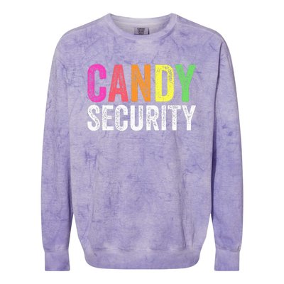 Funny Candy Security Halloween Costume Colorblast Crewneck Sweatshirt