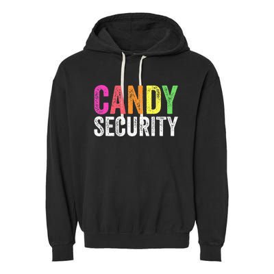 Funny Candy Security Halloween Costume Garment-Dyed Fleece Hoodie