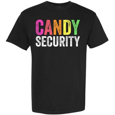 Funny Candy Security Halloween Costume Garment-Dyed Heavyweight T-Shirt