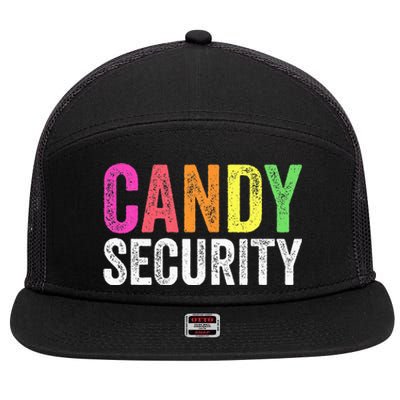 Funny Candy Security Halloween Costume 7 Panel Mesh Trucker Snapback Hat