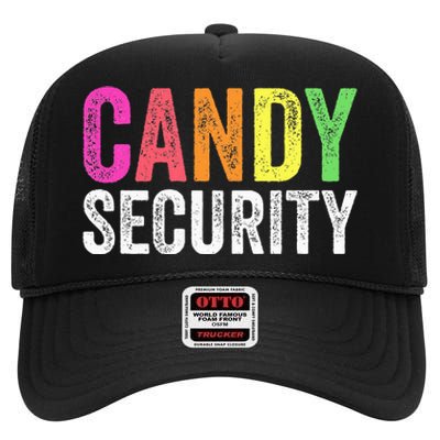 Funny Candy Security Halloween Costume High Crown Mesh Back Trucker Hat