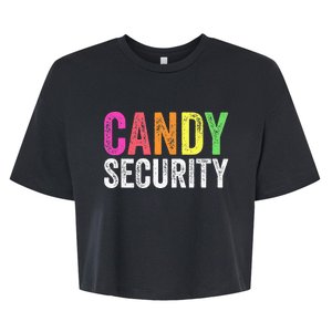 Funny Candy Security Halloween Costume Bella+Canvas Jersey Crop Tee