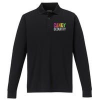 Funny Candy Security Halloween Costume Performance Long Sleeve Polo