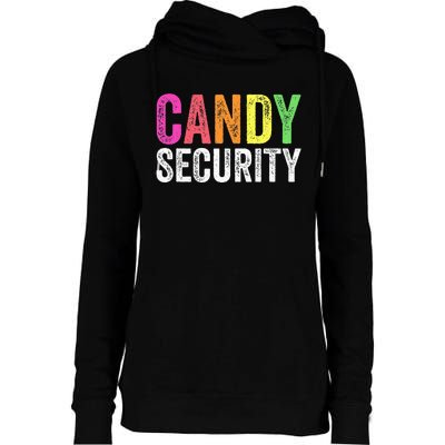 Funny Candy Security Halloween Costume Womens Funnel Neck Pullover Hood