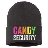 Funny Candy Security Halloween Costume Sustainable Knit Beanie