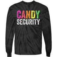 Funny Candy Security Halloween Costume Tie-Dye Long Sleeve Shirt