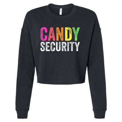 Funny Candy Security Halloween Costume Cropped Pullover Crew