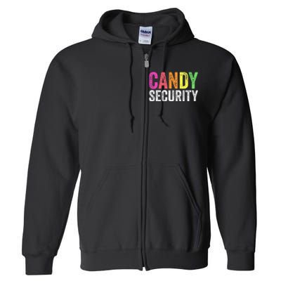 Funny Candy Security Halloween Costume Full Zip Hoodie