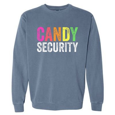 Funny Candy Security Halloween Costume Garment-Dyed Sweatshirt