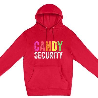 Funny Candy Security Halloween Costume Premium Pullover Hoodie