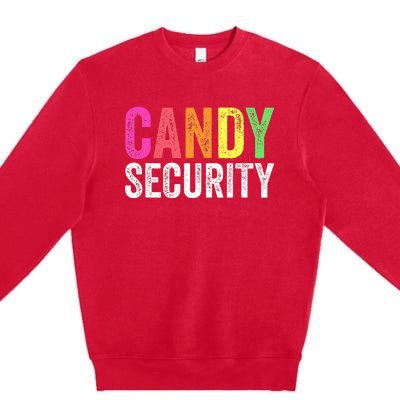 Funny Candy Security Halloween Costume Premium Crewneck Sweatshirt