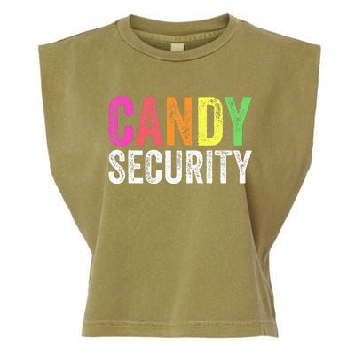 Funny Candy Security Halloween Costume Garment-Dyed Women's Muscle Tee