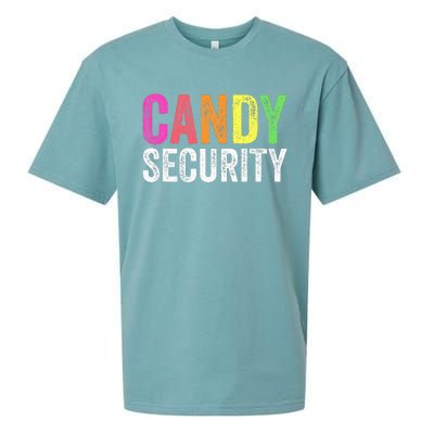 Funny Candy Security Halloween Costume Sueded Cloud Jersey T-Shirt