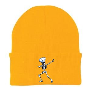 Funny Chef Skeleton Dabbing Cook Cooking Hat Hobby Cooking Funny Gift Knit Cap Winter Beanie