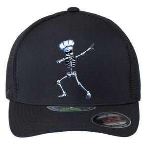 Funny Chef Skeleton Dabbing Cook Cooking Hat Hobby Cooking Funny Gift Flexfit Unipanel Trucker Cap