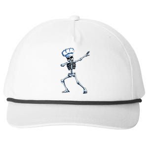 Funny Chef Skeleton Dabbing Cook Cooking Hat Hobby Cooking Funny Gift Snapback Five-Panel Rope Hat