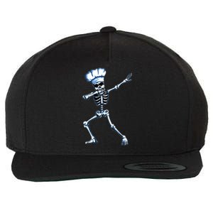 Funny Chef Skeleton Dabbing Cook Cooking Hat Hobby Cooking Funny Gift Wool Snapback Cap