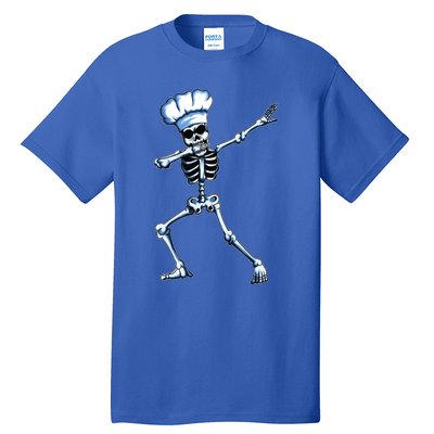 Funny Chef Skeleton Dabbing Cook Cooking Hat Hobby Cooking Funny Gift Tall T-Shirt