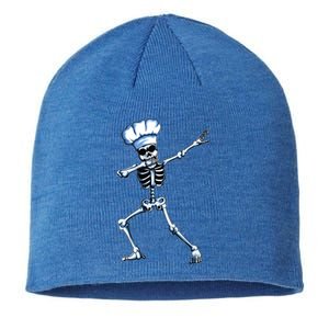 Funny Chef Skeleton Dabbing Cook Cooking Hat Hobby Cooking Funny Gift Sustainable Beanie