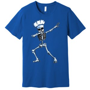 Funny Chef Skeleton Dabbing Cook Cooking Hat Hobby Cooking Funny Gift Premium T-Shirt