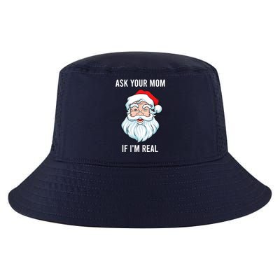 Funny Christmas Santa Ask Your Mom If IM Real Santa Cool Comfort Performance Bucket Hat