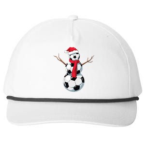 Funny Christmas Soccer Balls Santa Snowman Santa Hat Player Snapback Five-Panel Rope Hat