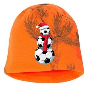 Funny Christmas Soccer Balls Santa Snowman Santa Hat Player Kati - Camo Knit Beanie