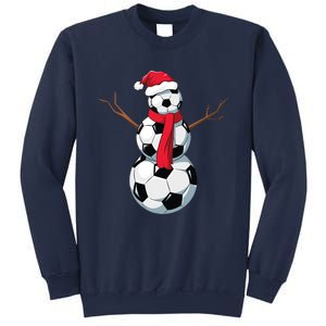 Funny Christmas Soccer Balls Santa Snowman Santa Hat Player Sweatshirt