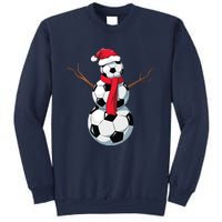 Funny Christmas Soccer Balls Santa Snowman Santa Hat Player Sweatshirt